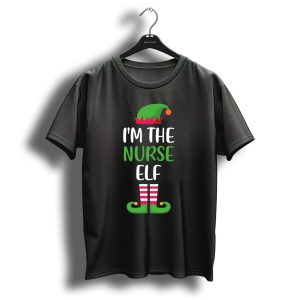I'm The Nurse Elf Christmas Costume Matching Family Group T-Shirt