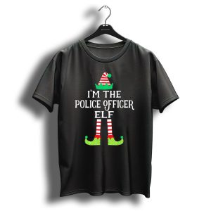 I'm The Police Officer Elf Matching Family Christmas Holiday Party T-Shirt