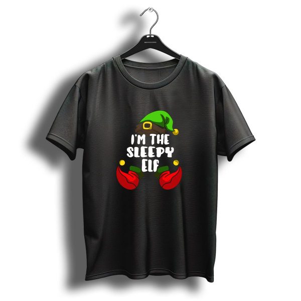 IM The Sleepy Elf Matching Family Group Pajama Christmas T Shirt 1 t shirt 1