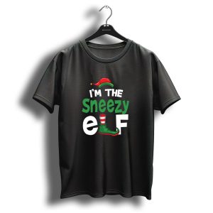 I'm The Sneezy Elf Christmas Hat And Shoe Sock T-Shirt