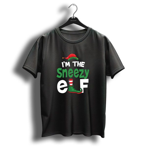 IM The Sneezy Elf Christmas Hat And Shoe Sock T Shirt 1 t shirt 1