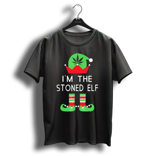 IM The Stoned Elf Funny Marijuana Christmas Cannabis Hat And Boots T Shirt 1 t shirt 1