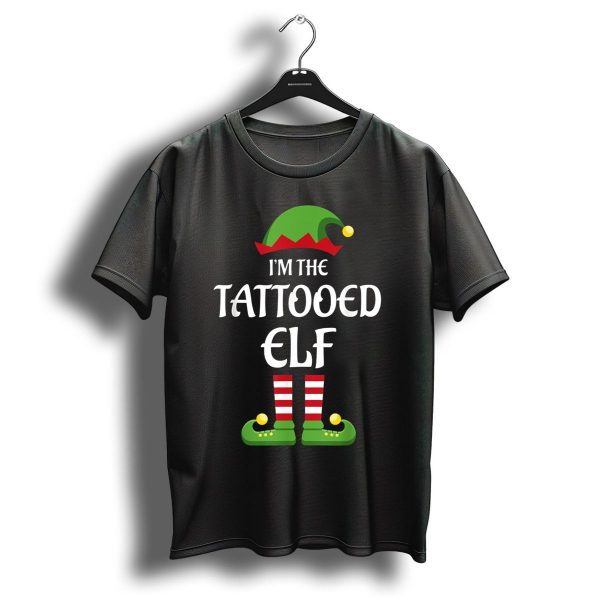 IM The Tattooed Elf Family Matching Group Christmas Hat And Shoes T Shirt 1 t shirt 1