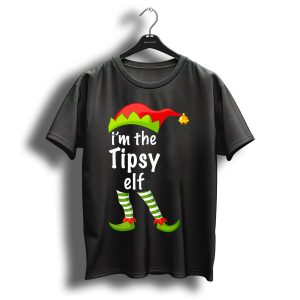 I'm The Tipsy Elf Holiday Humor Christmas Outfit Playful Family Attire T-Shirt