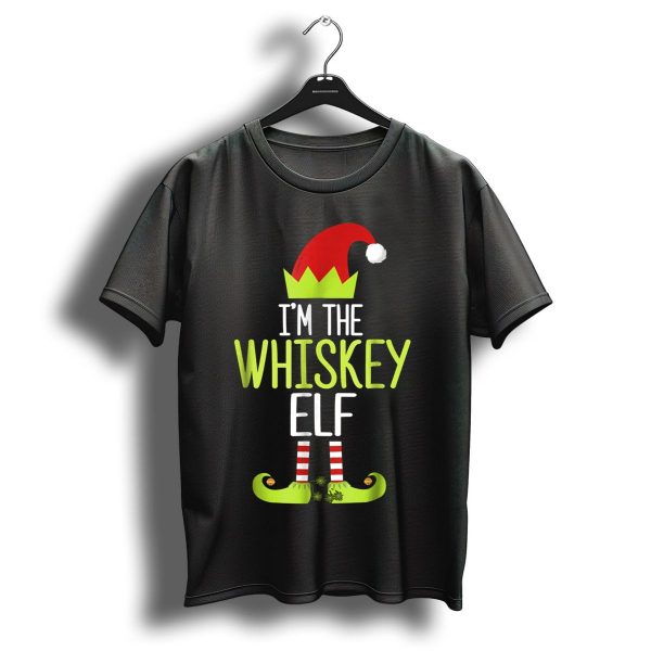 IM The Whiskey Elf Christmas Family Elf Hat And Striped Shoes T Shirt 1 t shirt 1