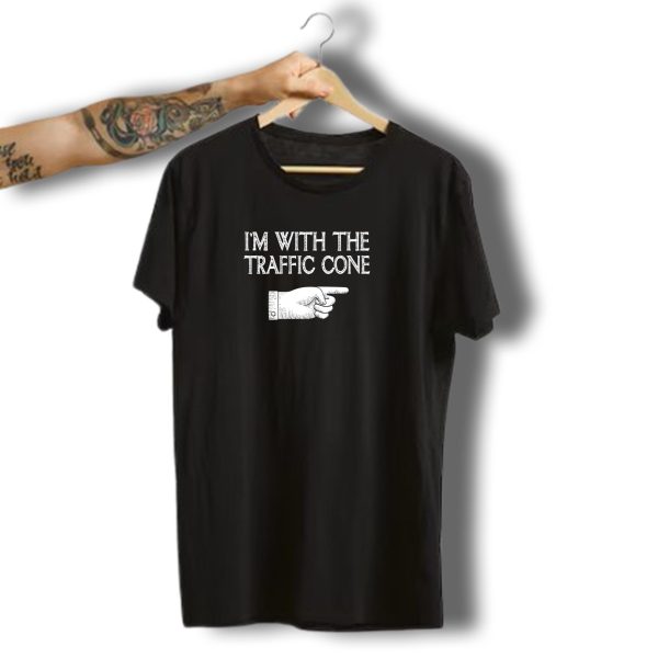IM With The Traffic Cone Funny Couple Halloween Co Pointer Image T Shirt t shirt 1