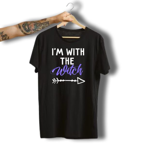 IM With The Witch Arrow Funny Halloween T Shirt t shirt 1