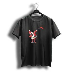 Ice Hockey Christmas Santa Dabbing With Hockey Stick T-Shirt