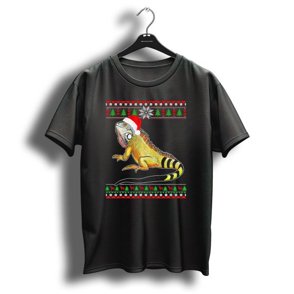 Iguana Santa Hat Ugly Christmas T Shirt 1 t shirt 1