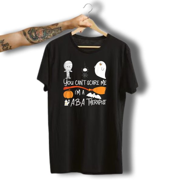 Im A Aba Therapist Halloween Mummy Ghost Spider Broom Pumpkin Bat Haunted House T Shirt t shirt 1