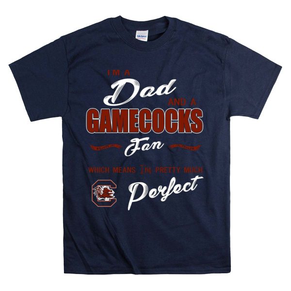 Im A Dad And A Gamecocks Fan Which Means Im Pretty Much Perfect T Shirt 1 Navy
