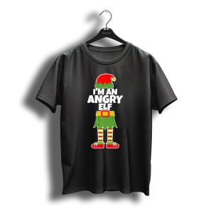 I'M An Angry Elf Funny Mad Santa Costume Christmas Holiday T-Shirt