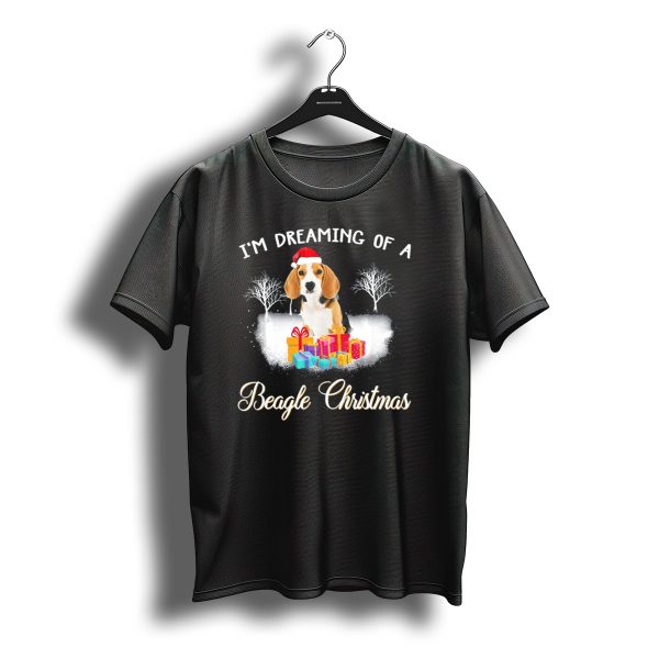 Im Dreaming Of A Beagle Christmas With Santa Hat And Presents T Shirt t shirt 1