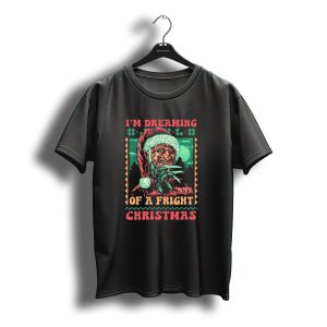 I'M Dreaming Of A Fright Christmas Santa Horror Claws Moon Holiday Scary Night T-Shirt