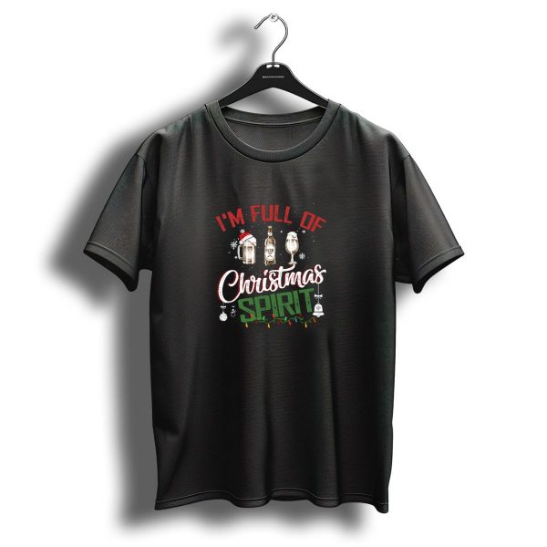 Im Full Of Christmas Spirit With Beer Mug And Wine Glass T Shirt 1 t shirt 1