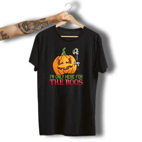 Im Only Here For The Boos Pumpkin Skull Tap Halloween T Shirt t shirt 1