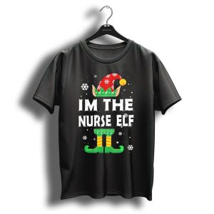 I'm The Nurse Elf Matching Family Group Christmas Holiday Snowflakes T-Shirt