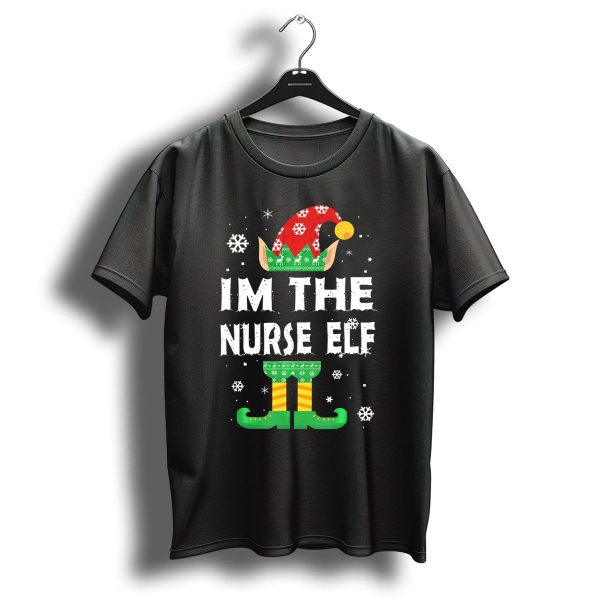 Im The Nurse Elf Matching Family Group Christmas Holiday Snowflakes T Shirt 1 t shirt 1