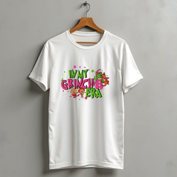 In My Grinch Era Pink Christmas With Cartoon Characters T Shirt 1 t shirt 1