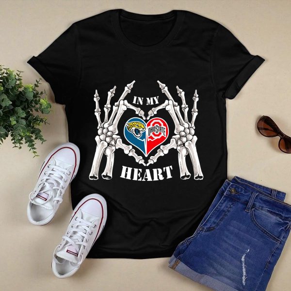 In My Heart Jacksonville Jaguars Ohio State Buckeyes T Shirt Black 1