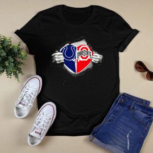 Indianapolis Colts Ohio State Buckeyes Logo Fusion Tear Away T Shirt