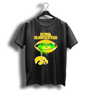 Iowa Hawkeyes Grinch Football Christmas T-Shirt
