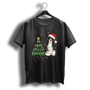 Is This Jolly Enough Cavalier King Charles Christmas Santa Lights T Shirt