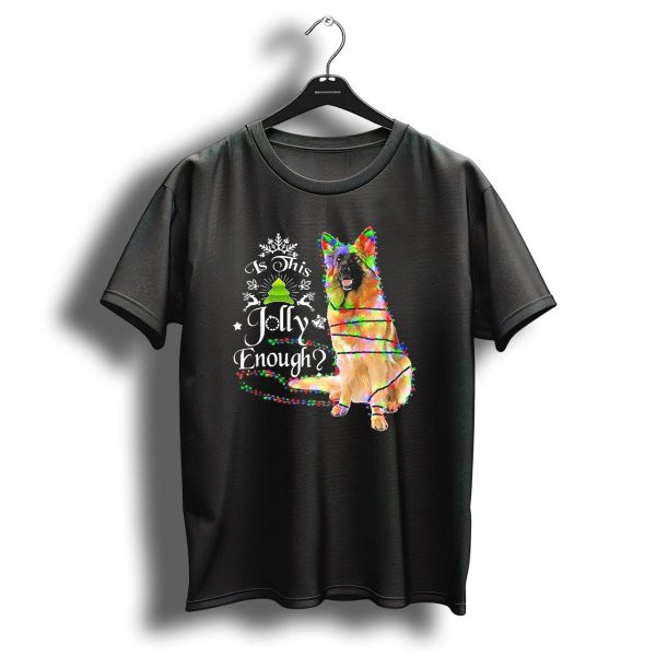 Is This Jolly Enough Christmas Lights Dog T Shirt 1 t shirt 1