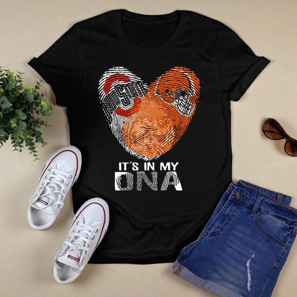 Its In My Dna Cleveland Browns Ohio State Buckeyes T Shirt Black 1