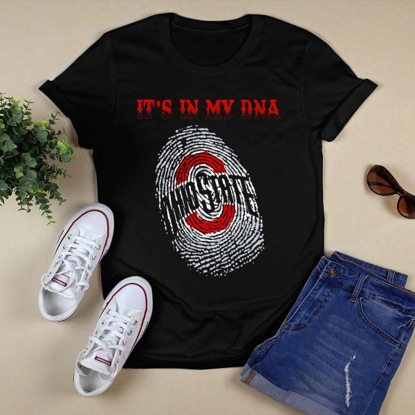 Its In My Dna Ohio State Buckeyes T Shirt Black 1