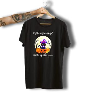 It'S The Most Wonderful Time Of The Year Cat Witch Halloween Pumpkin Moon T-Shirt