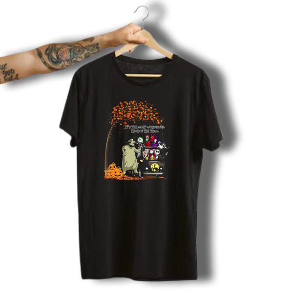 Its The Most Wonderful Time Of The Year Halloween Tree And Pumpkins T Shirt t shirt 1