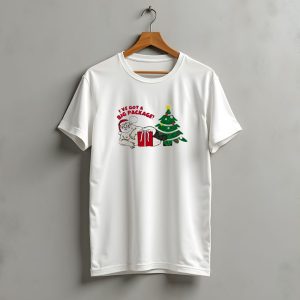 I'Ve Got A Big Package Santa'S Tree Smash Ugly Christmas T-Shirt