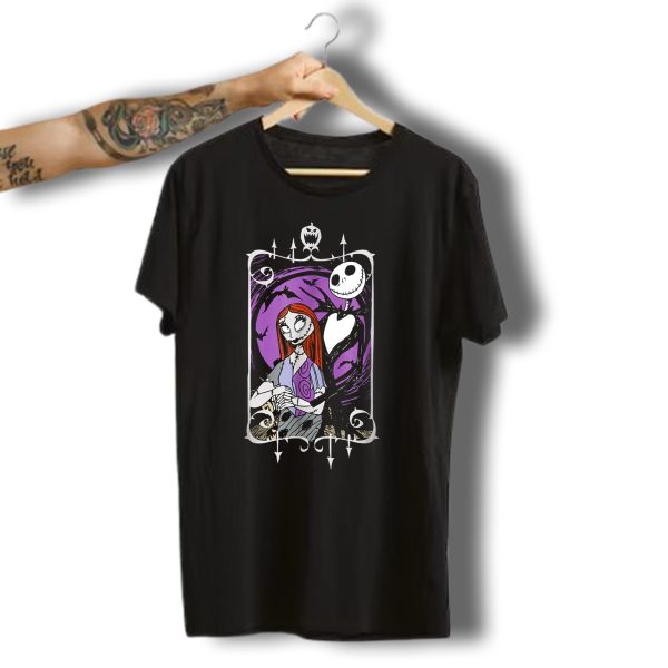 Jack And Sally Halloween Romance Disney Nightmare Before Christmas T Shirt t shirt 1