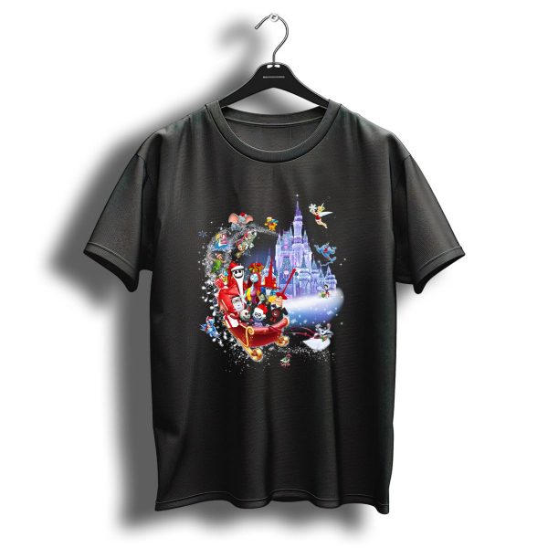 Jack Christmas Nightmare Before Christmas Disney Castle Crossover T Shirt 1 t shirt 1