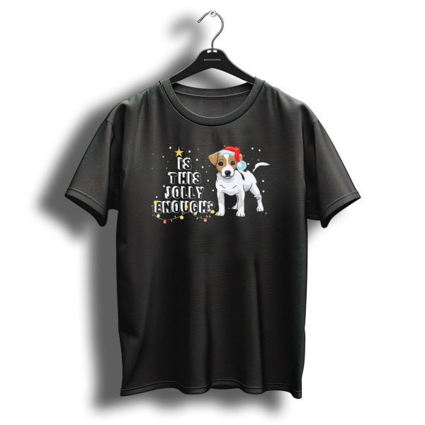 Jack Russell Santa Is This Jolly Enough With Christmas Lights And Star T Shirt 1 t shirt 1