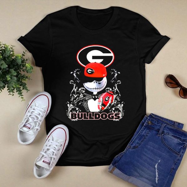 Jack Skellington Georgia Bulldogs Hat Bulldogs T Shirt 1