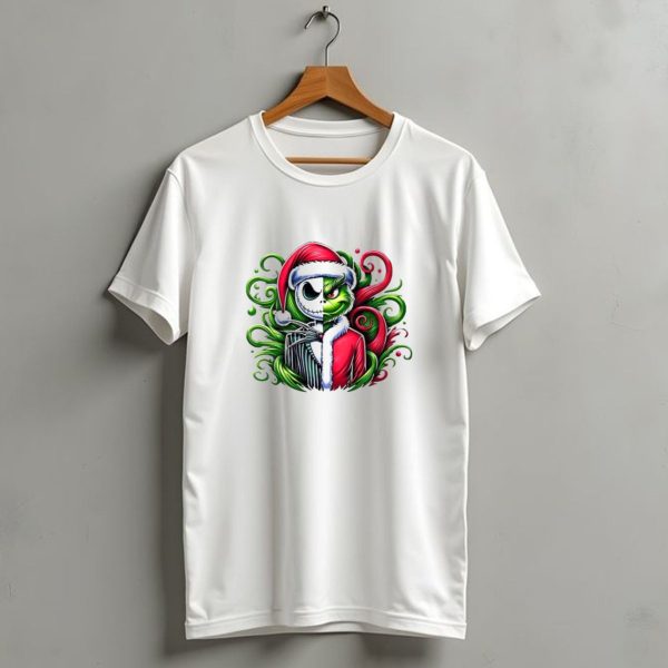 Jack Skellington Grinch Split Face Christmas T Shirt 1 t shirt 1