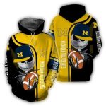 Jack Skellington Hold Ball Michigan Wolverines All Over Print Hoodie