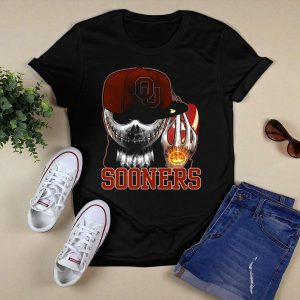 Jackskull Oklahoma Sooners Halloween Skeleton Pumpkin T-Shirt