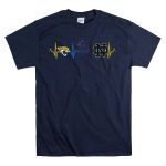 Jacksonville Jaguars Miami Marlins Notre Dame Fighting Irish Heartbeat T-Shirt