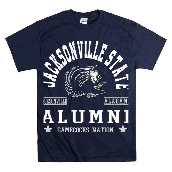 Jacksonville State Alumni Gamecocks Nation Jacksonville Alabama T Shirt 1 Navy