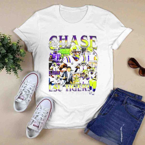 Jamarr Chase LSU Tigers Football Collage Louisiana State University T Shirt 0