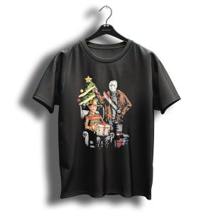 Jason Voorhees Freddy Krueger Christmas Horror Icons Holiday Scene T Shirt 1