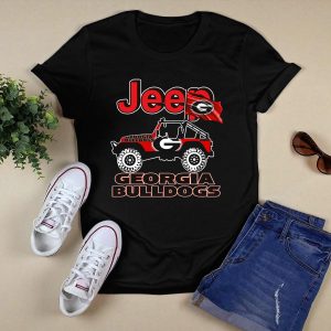 Jeep Georgia Bulldogs Georgia Bulldogs Flag Jeep T Shirt