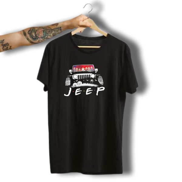 Jeep Halloween Horror Characters Passenger View T Shirt t shirt 1