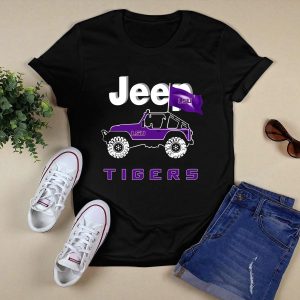Jeep Lsu Tigers Purple Flag T-Shirt