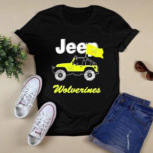 Jeep Michigan Wolverines M Flag Yellow T-Shirt