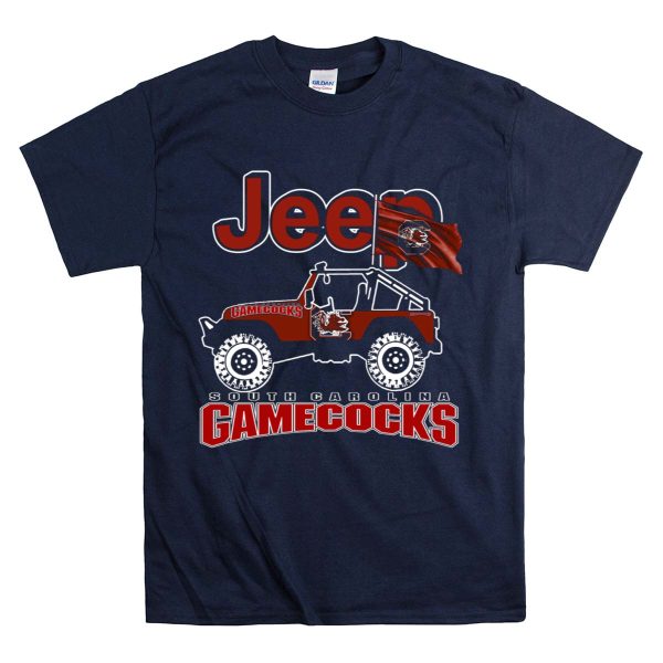 Jeep South Carolina Gamecocks Off Road Spirit Vehicle T Shirt 1 Navy