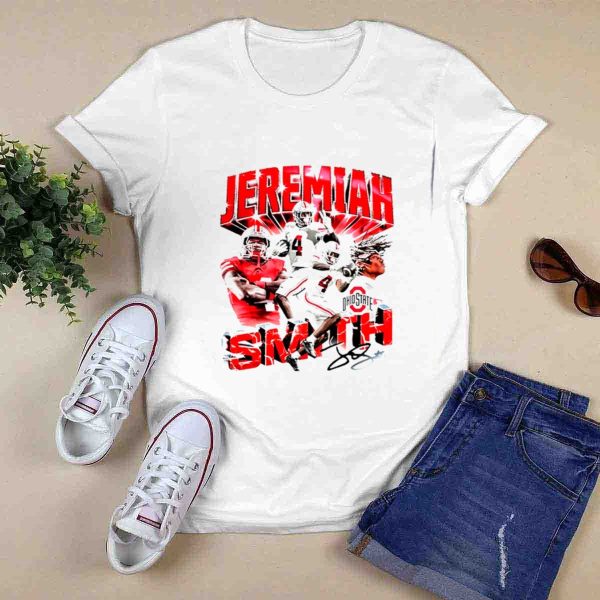Jeremiah Smith Ohio State Buckeyes Vintage Signature T Shirt Style 1 0